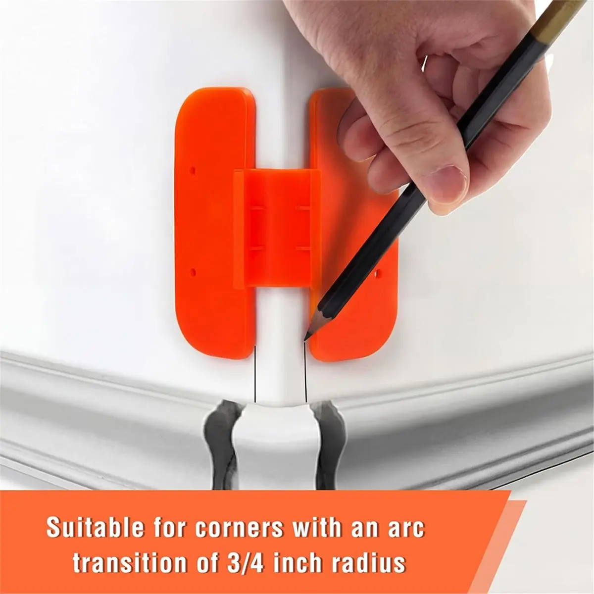 4-Pack Bullnose Corners Trim Gauge for 3/4-Inch Drywall, Crown Molding Marking Tool