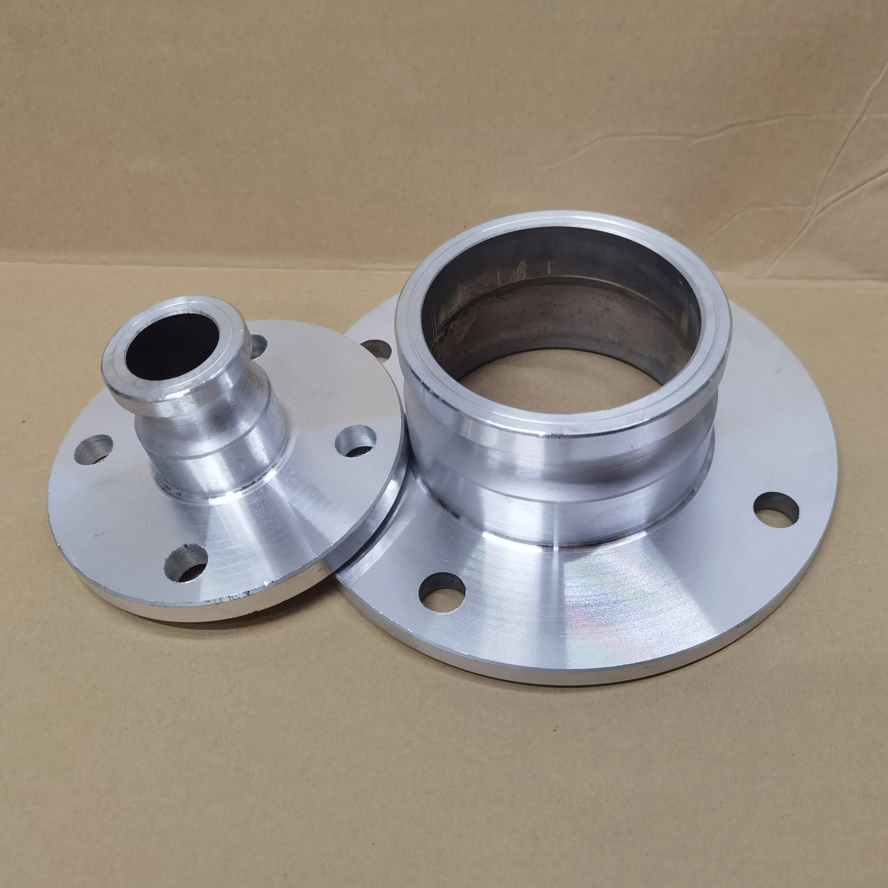 Aluminum Alloy Quick Connect F Type Flange Male 2.5' 3' 4' round Flange Male End Flange Disk for Oil Tanker Truck Accessories
