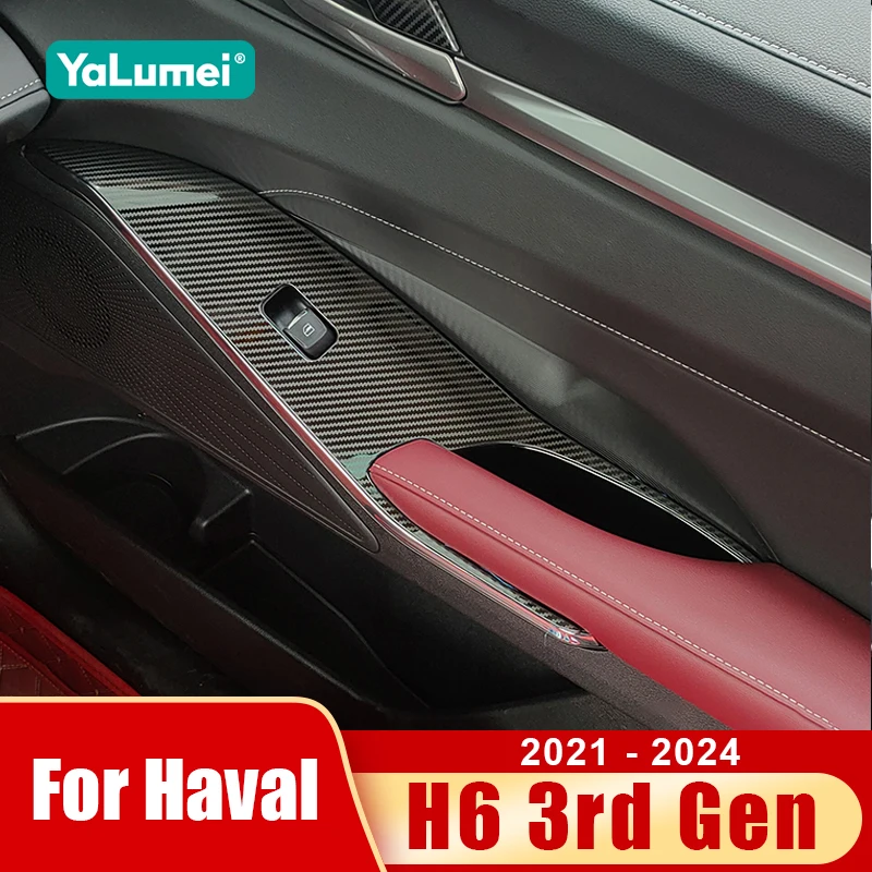 

For Haval H6 3rd Gen 2021 2022 2023 2024 GT Car Window Glass Lift Switch Button Decoration Cover Accessories