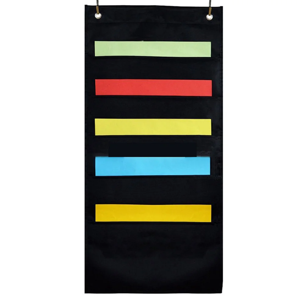 

Wall Mountable 10-Tier Document Organizer Bag Oxford Cloth Hanging Storage Pouch for Office Home School Use Stationery Filing
