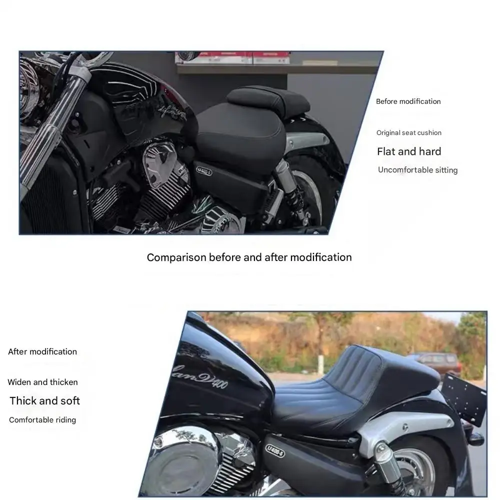 

For Lifan V400 Original Direct Mount DS Style Cushion, Wearproof Gangster Two Person Seat Mod Accessories