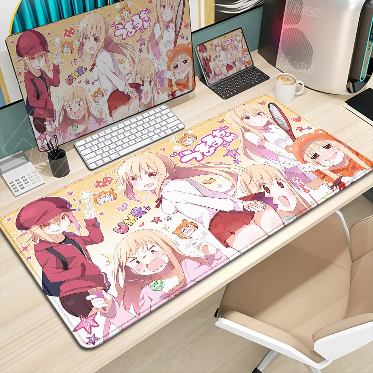 

Cute Himouto Umaru Chan Mouse Pad Kawaii Anime Girl Desk Mat Large Gaming Accessories Laptop XXL Keyboard Pad Non-slip Mousepads
