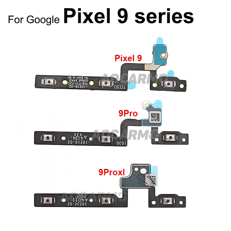 Aocarmo Power On / Off Buttons Volume Flex Cable Replacement Repair Parts For Google Pixel 9 9Pro 9pro XL 8 Pro 8Pro
