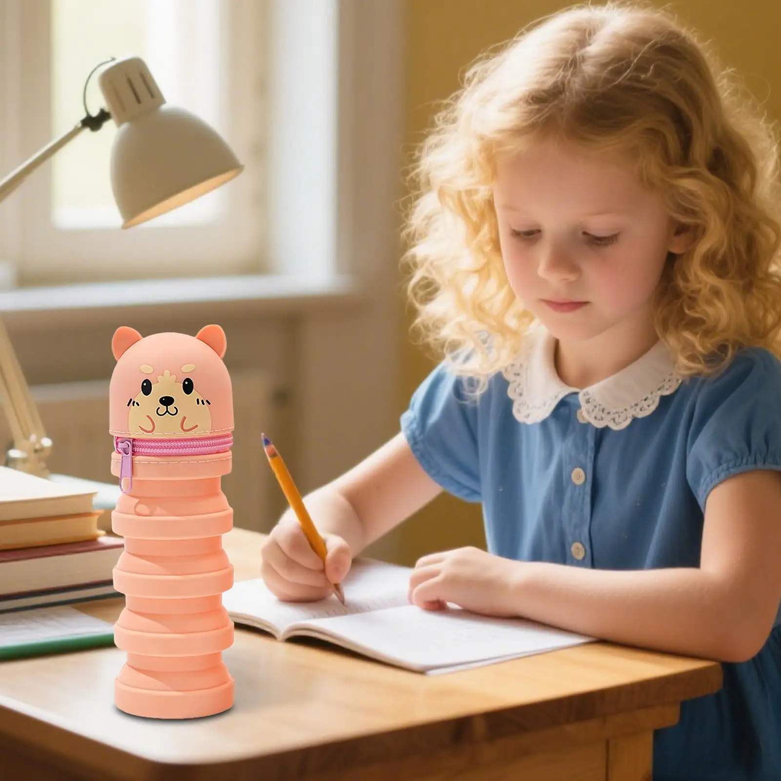 حامل قلم مكتب تلسكوبي حقيبة أقلام رصاص حامل قلم قابل للسحب سيليكون التخزين المنظم للمنزل النوم مدرسة الفصول الدراسية المراهقين