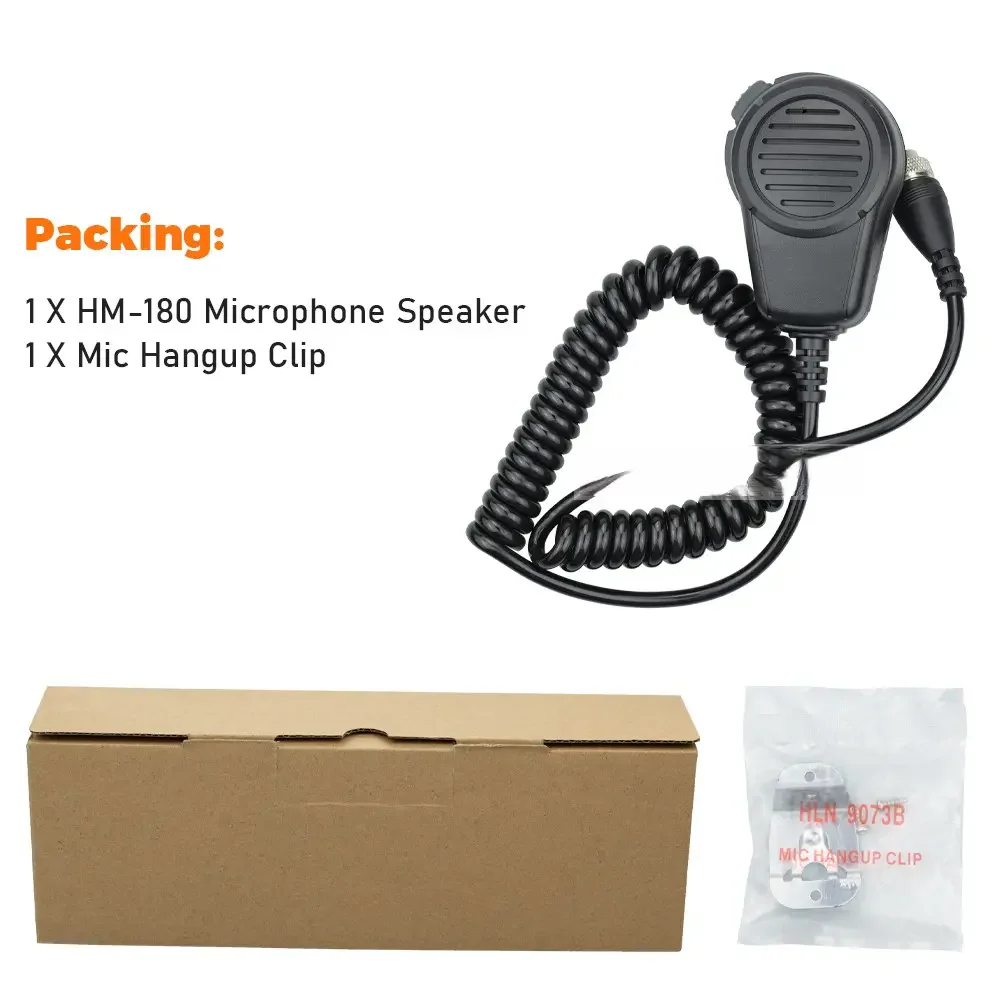 Micrófono de altavoz de mano HM-180 micrófono de 8 pines reemplazo para Radio ICOM IC-M700 IC-M710 IC-M700 PRO IC-M600