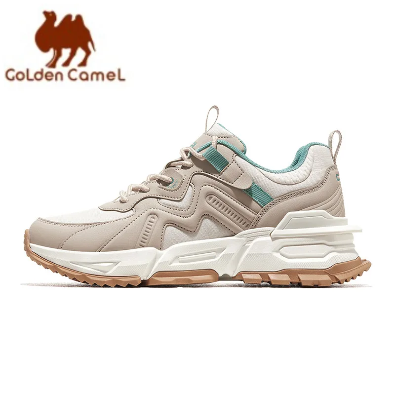 GOLDEN CMAEL Hiking Shoes Men's Sneakers Shock-absorbing Non-slip Women Casual Sports Running Shoes for Men Height Increasing