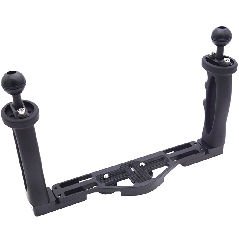 

New Dual Handheld Stabilizer Diving Underwater Camera Housings Tray/Grip Waterproof With Double Handle For Dome Port Waterproof