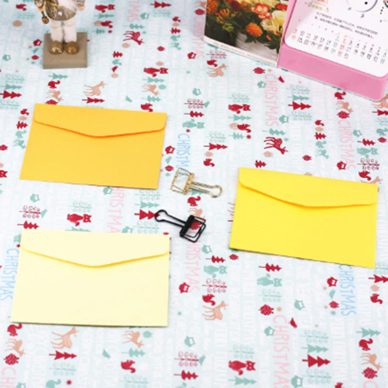 Enveloppes en papier pour cartes postales et invitations de mariage, petites enveloppes aux couleurs acidulées, 10 pièces