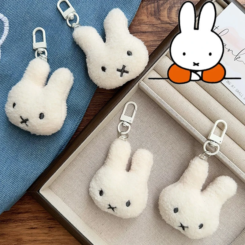 @HOT Miffy Keychain High Color Value Cartoon Doll Rabbit Shape Creative Men's and Women's Cute Car Schoolbag Pendant Decoration