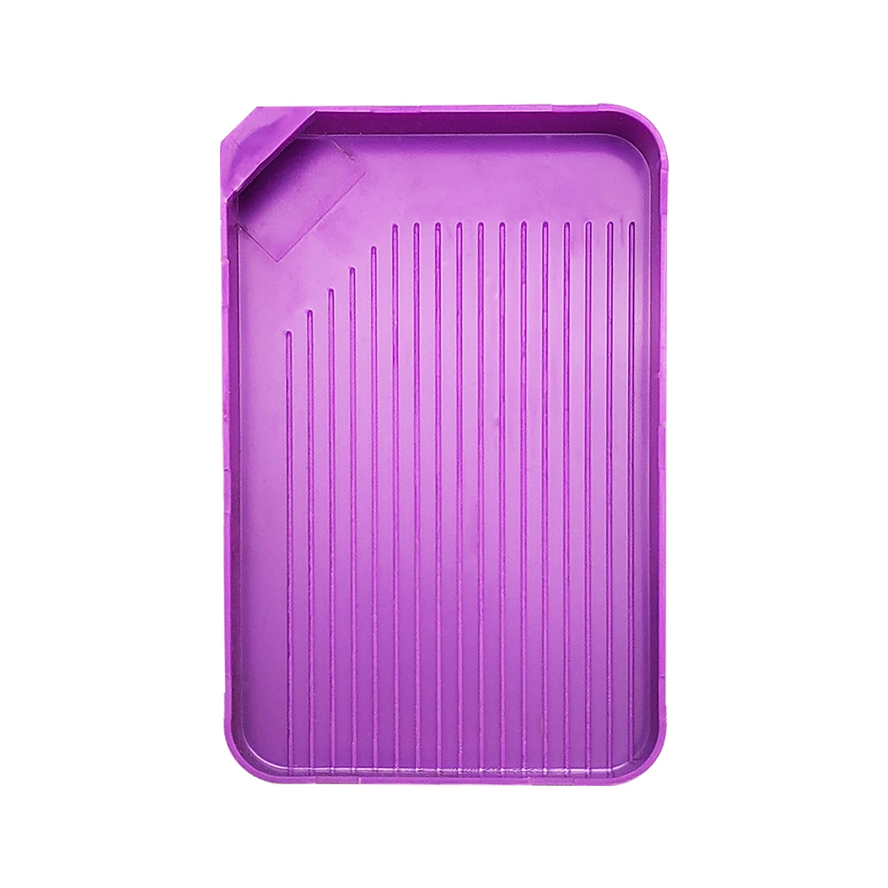 Funnel Diamonds Painting Tray Large Capacity DIY Mosaic Tary Art Crafts 5D Handmade Plastic Purple Handicrafts Tool Accessories