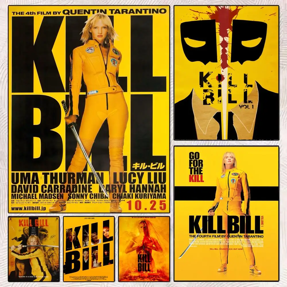 

Classic Moive Kill B-Bill Poster Sticker Self Adhesive For Office Home Movie Theater Wall Art Decor Fancy Gift