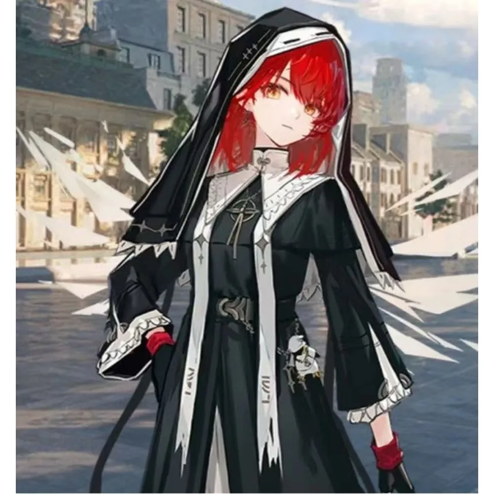 Disfraz de Cosplay de Arknights New Era Exusiai Nun - Traje de Hermana de Laterano para Escenario