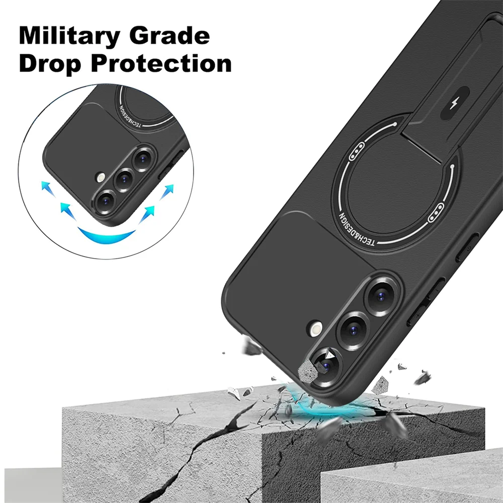 Imagen 7: Funda de Lujo para Teléfono Samsung Galaxy A55 A35 A25 A15 A05 4G 5G, Antigolpes, Magnética, con Forro Interior, Soporte Plegable, Cubierta Trasera