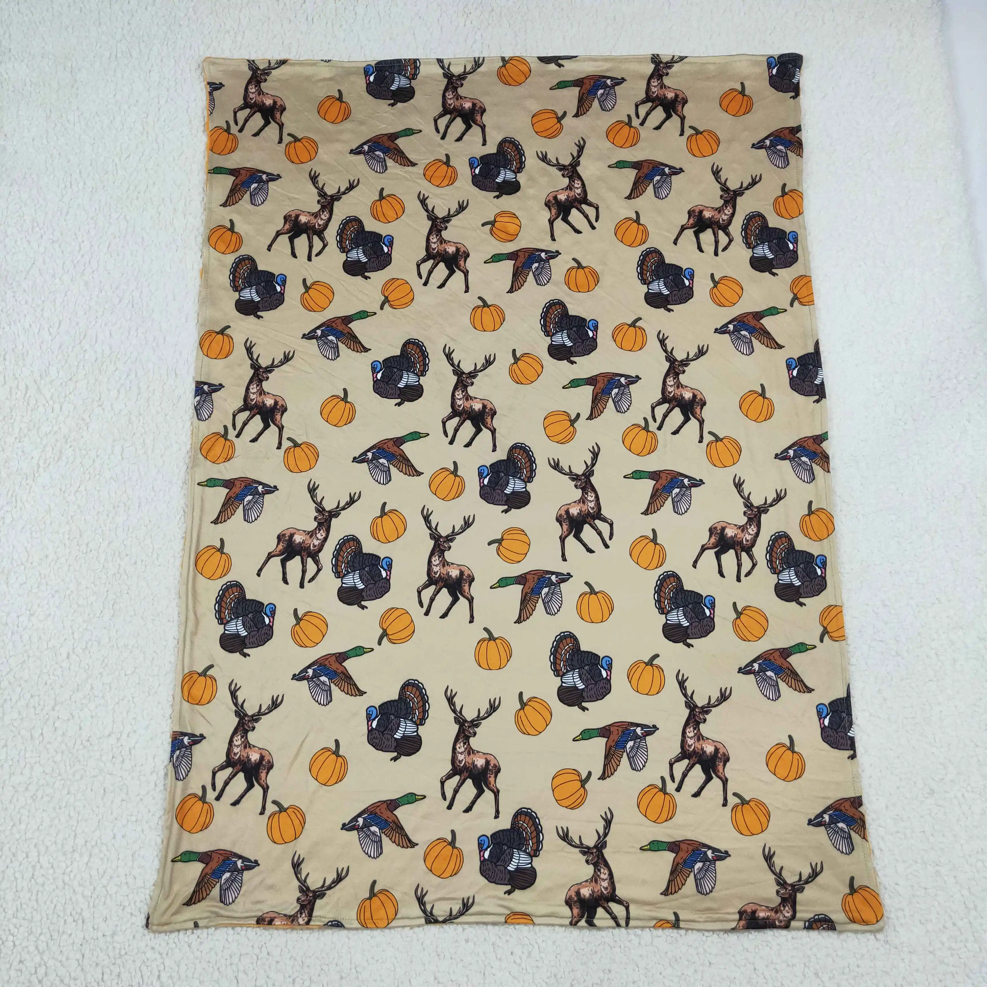 Wholesale Baby Boy Girl Children Fall Thin Quilt Kids Boys Girls Pumpkins turkey Thanksgiving Bedding Toddler Flannel Blanket