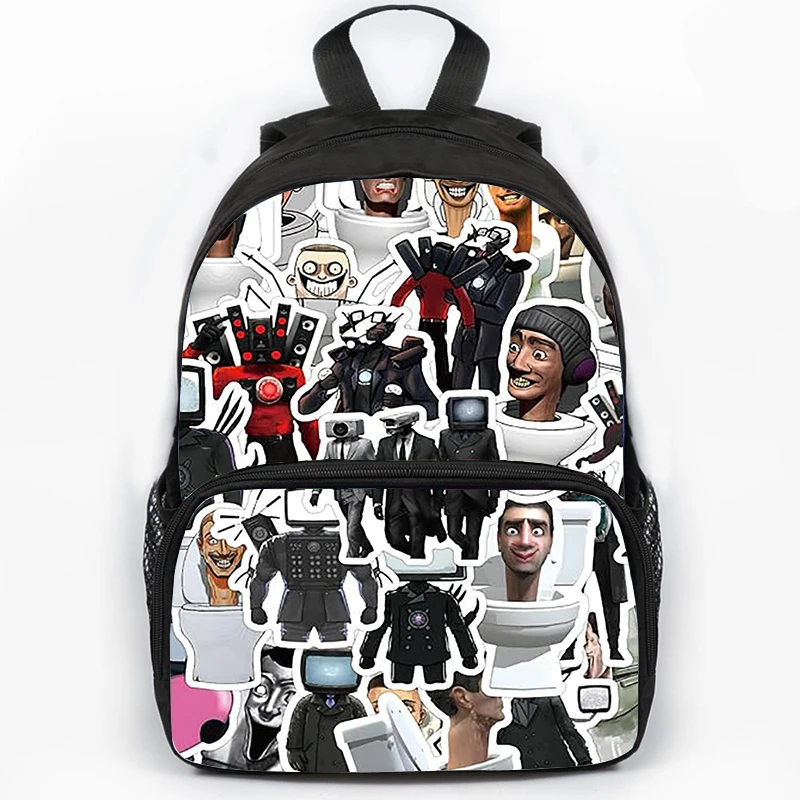 Game Skibidi Toilet Backpack for Boys Girls School Bags Funny Cartoon Backpacks Children Bookbag Mochila Students 3D Schoolbag