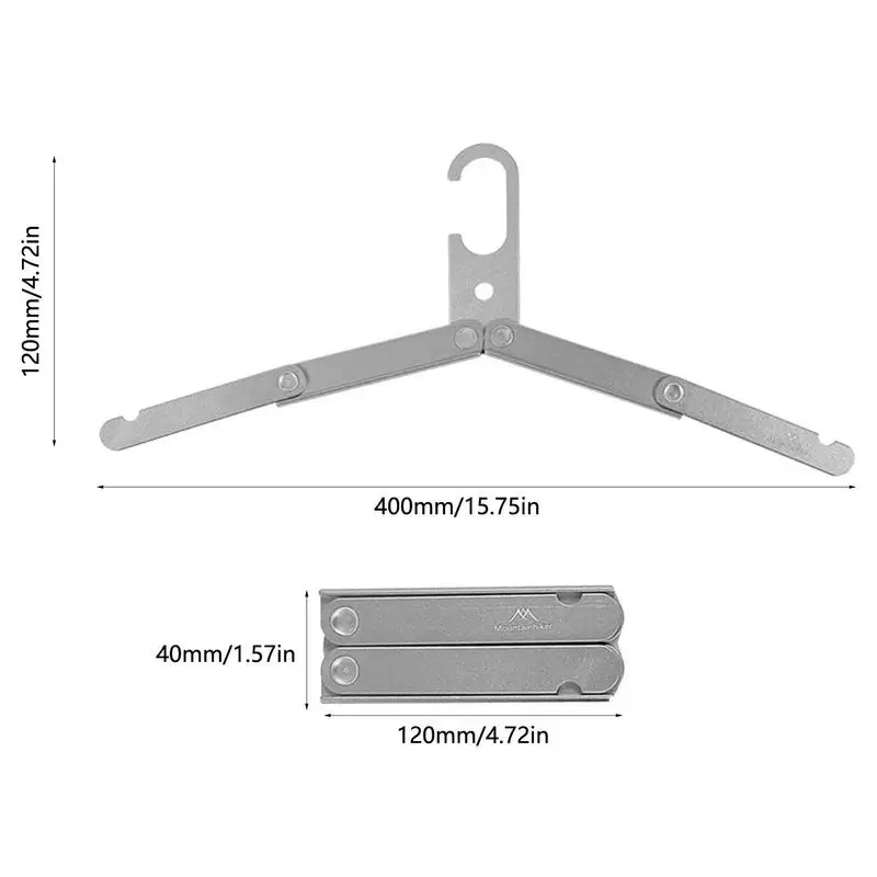 캠핑용 접이식 옷 행거, 알루미늄 합금 코트 행거, 휴대용 건조 랙, 공간 절약형 간편한 보관 코트 스탠드