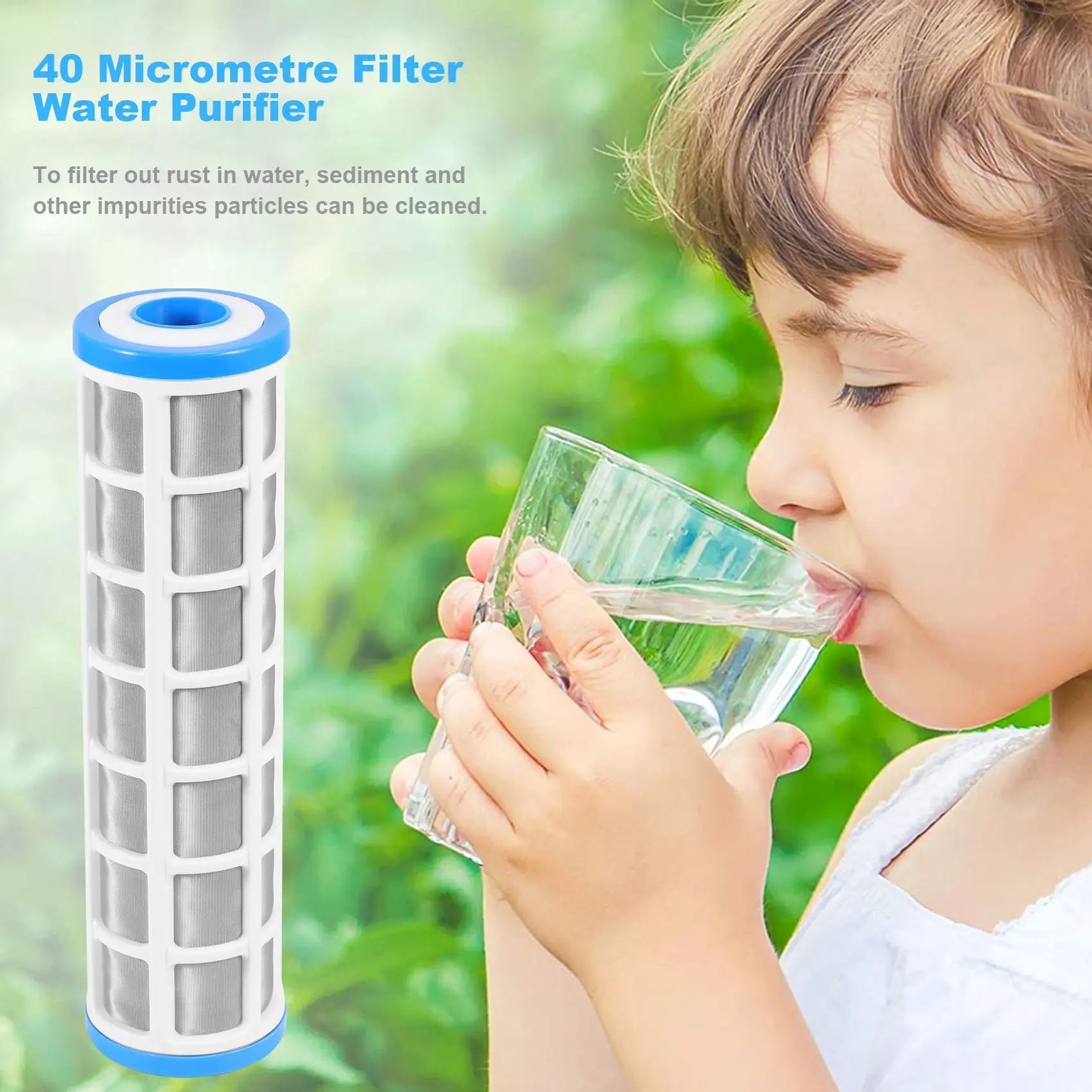AA08I 10 Inch Stainless Steel Wire Mesh Filter Cartridge Water Purifier Pre Filter for Scale Prevention