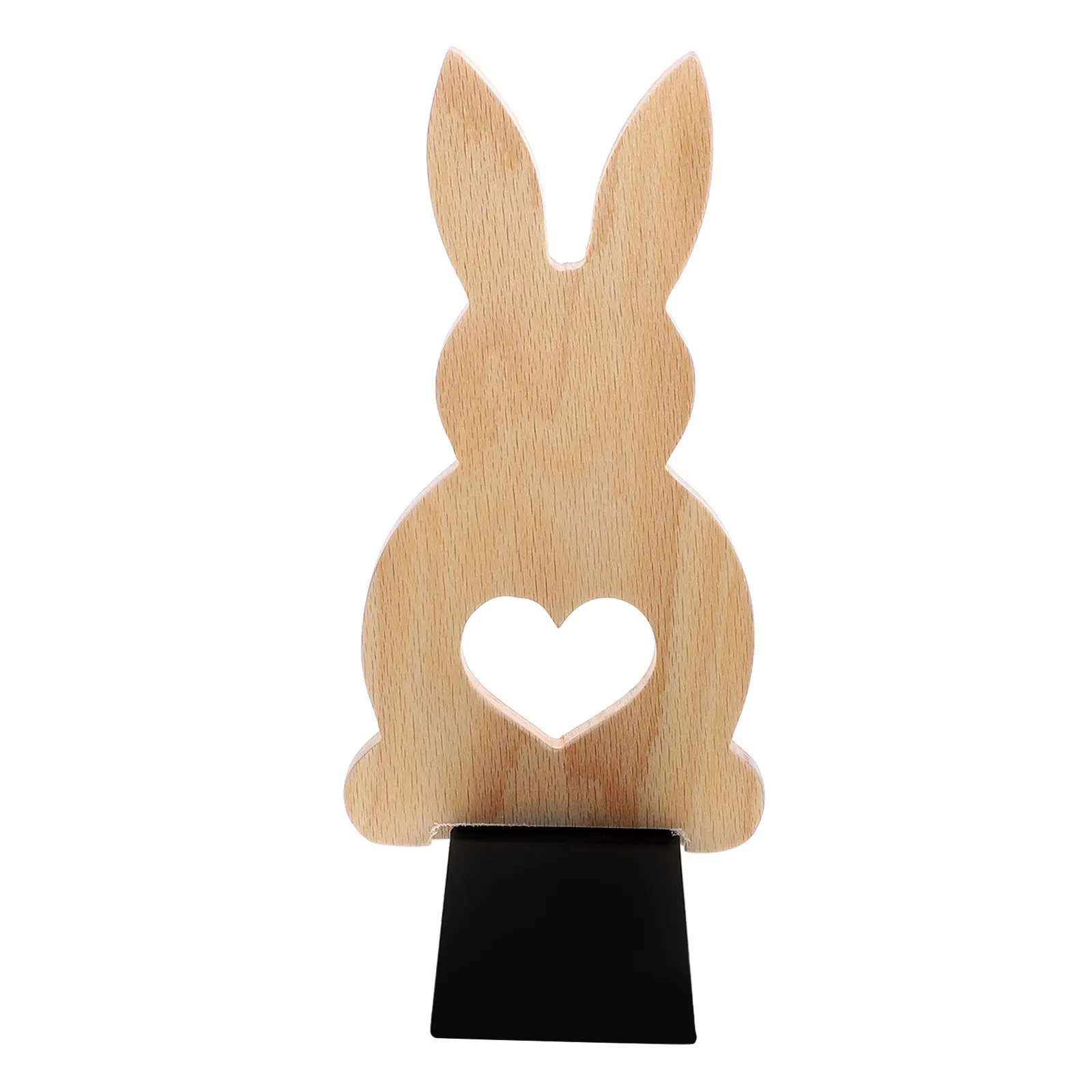 Wooden Bunny Bookends Rabbit Design Decorative Shelf Book Holder Stand Book Organizer for Desk Office Cute Bookends
