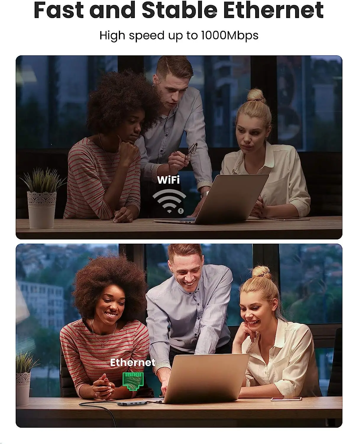 UGREEN Hub USB C Dock adattatore multiporta USB tipo C 9 in 1 con 4K HD-MI VGA Gigabit Ethernet PD Ricarica 3 porte USB 3.0