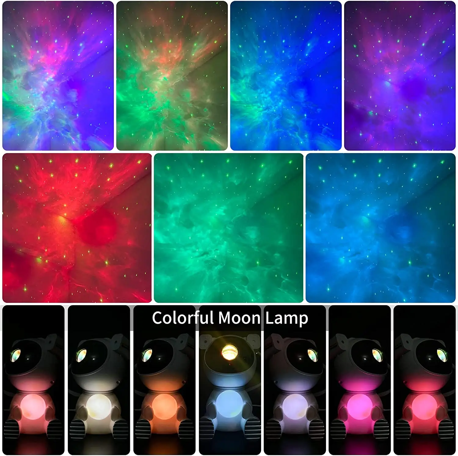 Astronaut Light Projector, Galaxy Projector for Bedroom, Star Projector Moon Lamp, LED Nebula Night Light Room Decor, Kids Gift