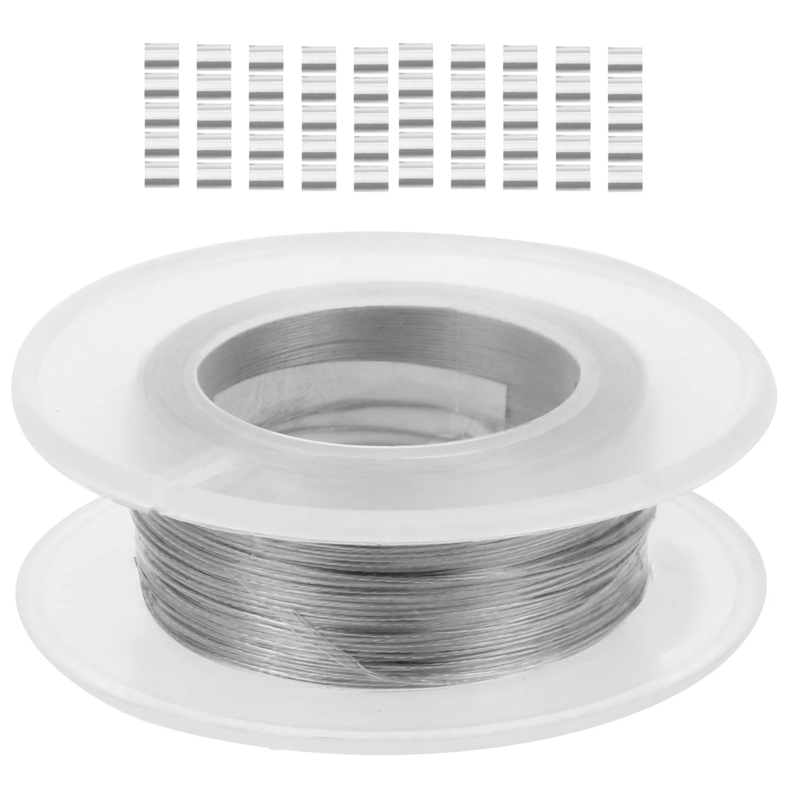 

1Set Steel Wire Rope Kit with 30 Sleeves Strong Pulling Force for Fishing Line Clothes Line Outdoor Accessory Multifunctional