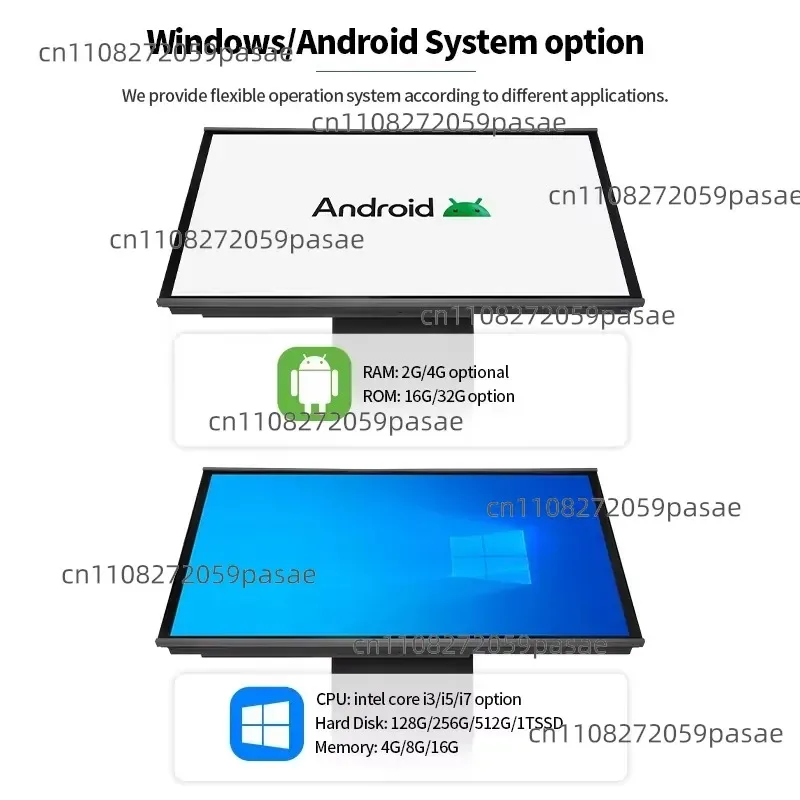 21.5-inch Digital Kiosk LCD Display, Touchscreen Indoor Library Kiosk