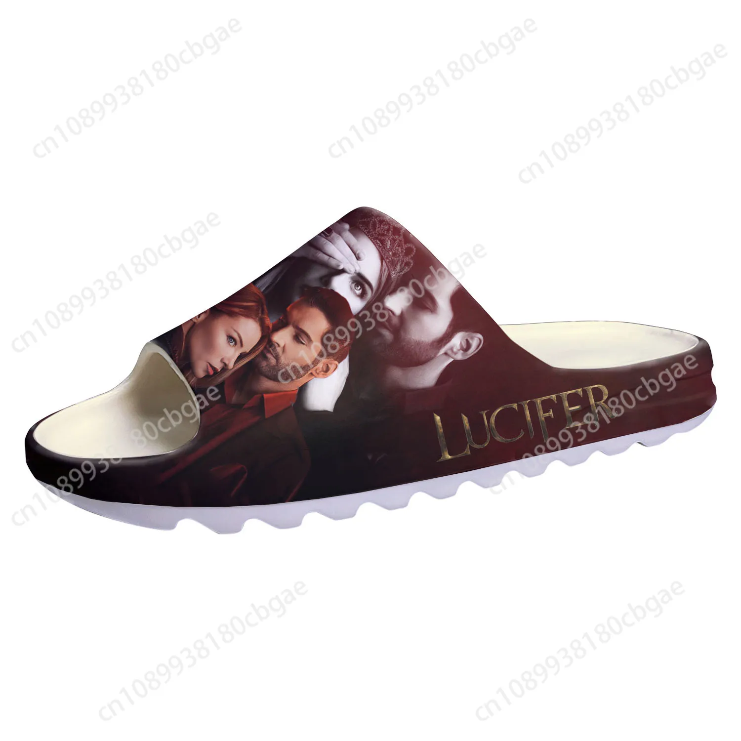 Lucifer Soft Sole Sllipers Home Clogs Tom Ellis Step On Water Shoes Mens Womens Teenager Step in Customized Sandals