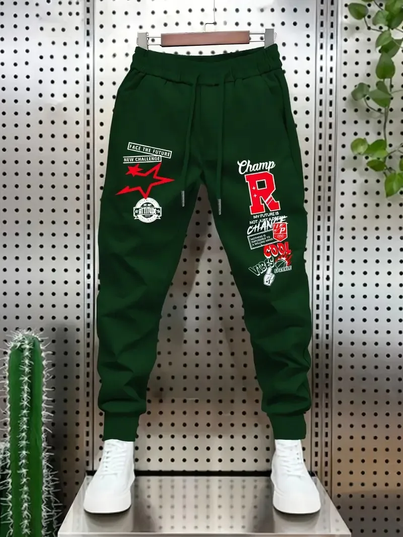 

The new men's trousers for Spring and Autumn 2025 feature street casual fashionable and comfortable 3D pattern printing