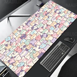 Sevimli kediler Mouse Pad Kitty MousePad büyük XXL sümen Kawaii 1000X500 oyun aksesuarları halı LOL için kauçuk klavye Palymats