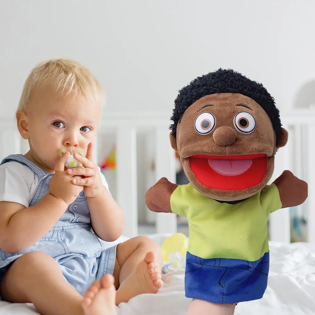 Mooie Kids Handpop Kawaii Speelgoed Rollenspel Familie Open Mond Handschoen Ventriloquist Vertel Verhaal Puppets Poppen Kinderen Charme Gift