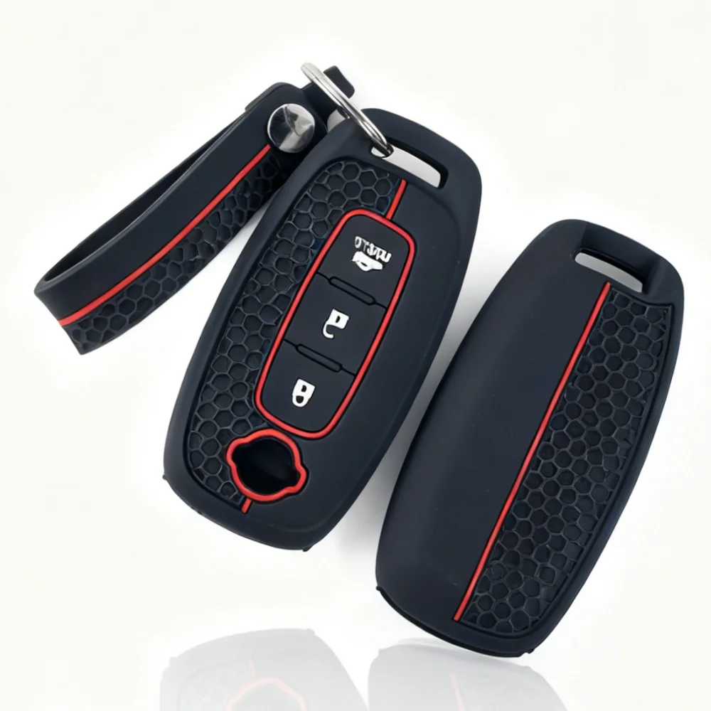 Funda de silicona para llave de coche con 3 botones, para Nissan X-trail t33 Kicks Qashqai J12 Juke Teana Altima Ariya 2023 2024