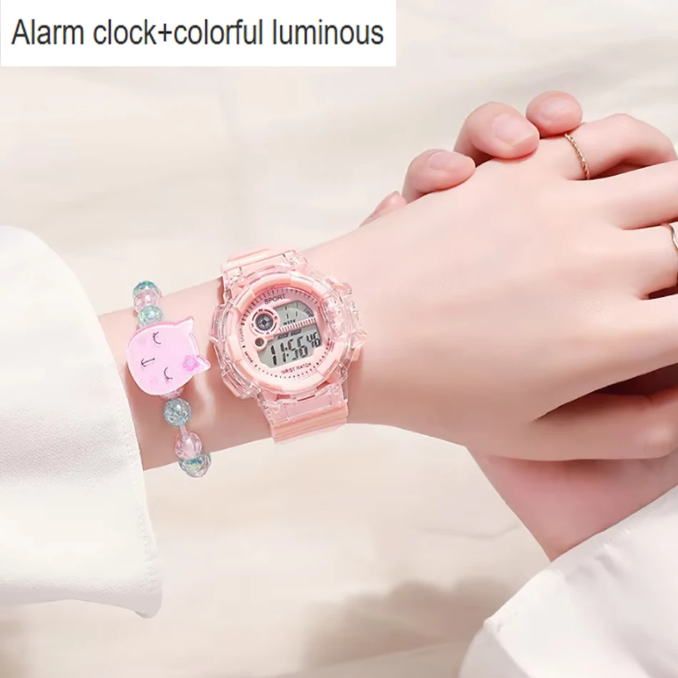 Electronic watch ins high value junior high school students' watches for boys and girls' sports luminous children and students.