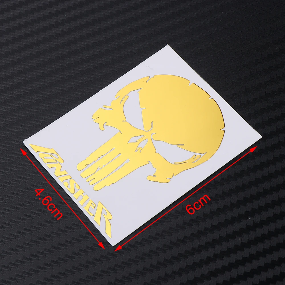 1/2pcs 3D Metal Car Styling Punisher Logo Skull Badges Emblems Auto Dekoration Accessories Universal Phones Stickers