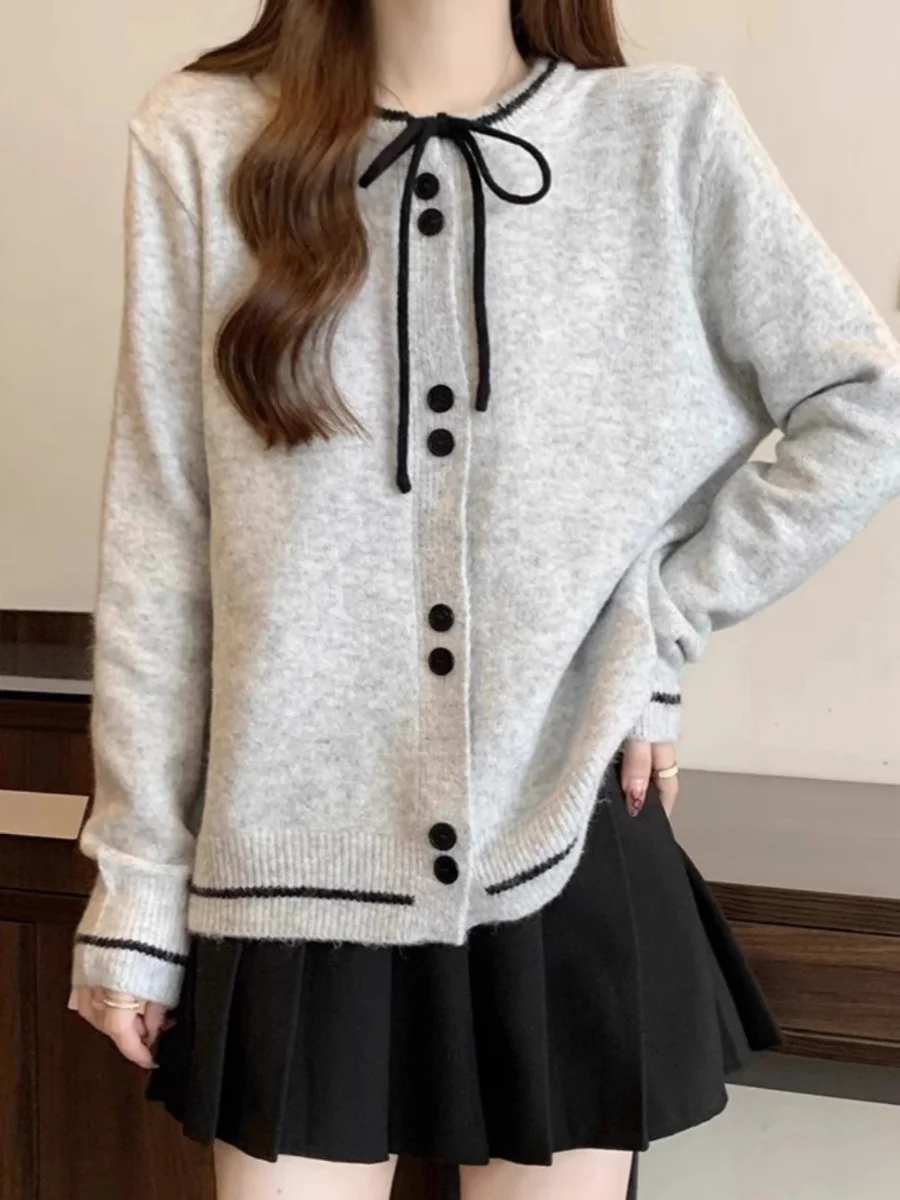 

plus Size Autumn Winter Sweater Long Sve Loose Women's Knitted Top Sweet Youthful Sle Casual Versatile plus MM Outerwear