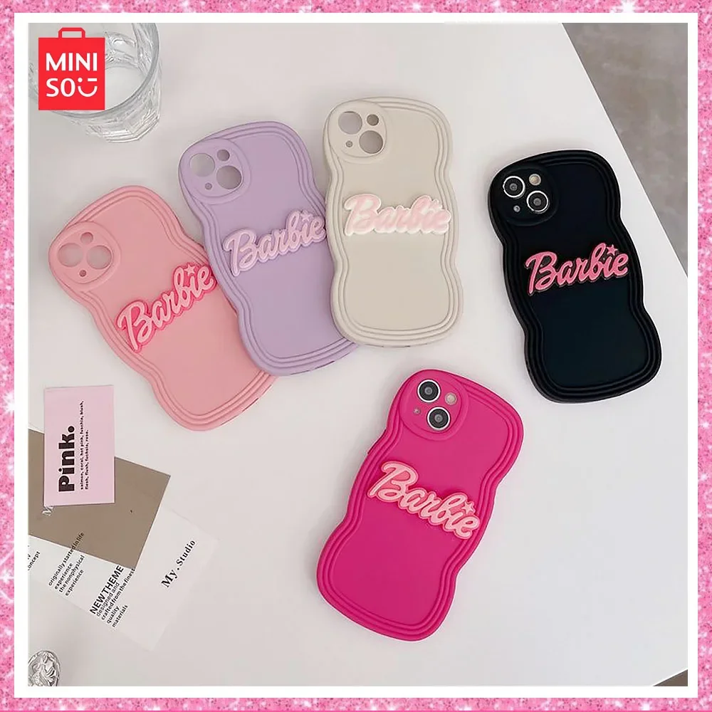 2024 Barbie Sweet Cool Dopamine Wave English Gradient Dustproof Dropproof Phone Case for Iphone 11/12/13/14 Promax Birthday Gift