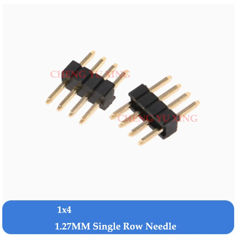 20 Stuks Enkele Rij Naald 1.27Mm Rechte Rij Naaldcontactdoos 1*2/3/4/5/6/8/10/12-40/50P Verguld