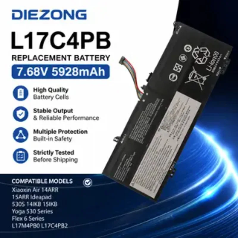 En Stock, Batería para Portátil L17C4PB0 Compatible con Lenovo Xiaoxin Air 14ARR 15ARR Ideapad 530S 14IKB 15IKB Yoga 530 Flex 6 L17M4PB0 L17C4PB2