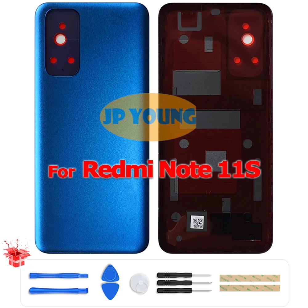 Battery Back Cover Glass Rear Door Housing for Xiaomi Redmi Note 11S 4G 2201117SG, 2201117SI, 2201117SY, 2201117SL - Replacement