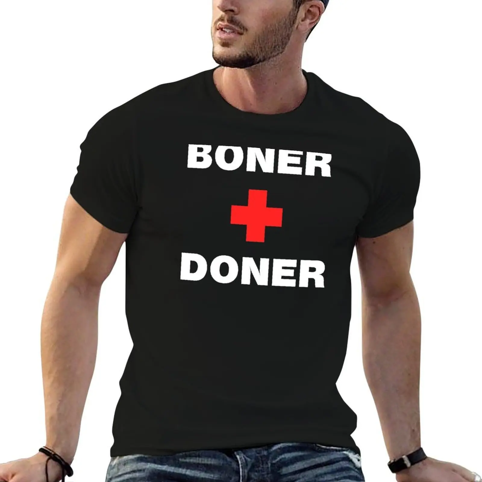 

Boner doner T-Shirt cotton t shirts man 100% t shirts for man slim fit T-Shirt