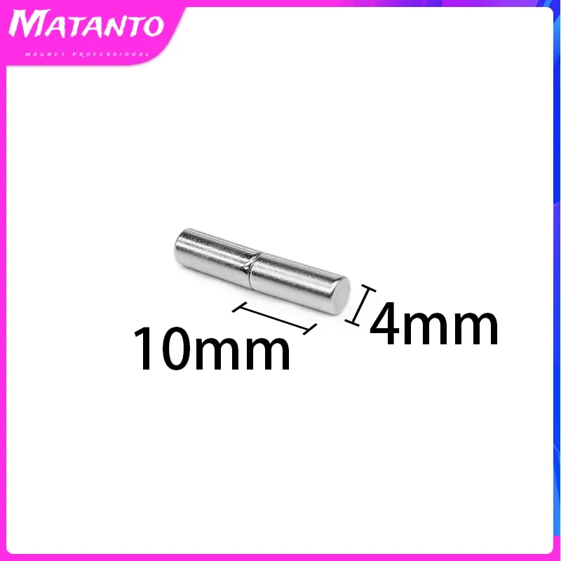 

20-1000PCS NdFeB Magnet 4x8 4x10 mm N35 Cylinder MAGNET Round Speaker Neodymium Magnetic Material Custom Refrigerator Magnets