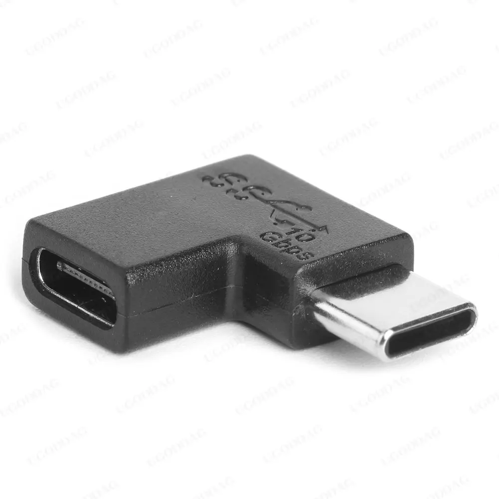 2 Stuks Usb C Adapter Type-C Man-vrouw Vrouwelijke Aan Vrouwelijke Rechts & Links Schuin 90 Graden uitbreiding Adapter Voor Tablet Laptop