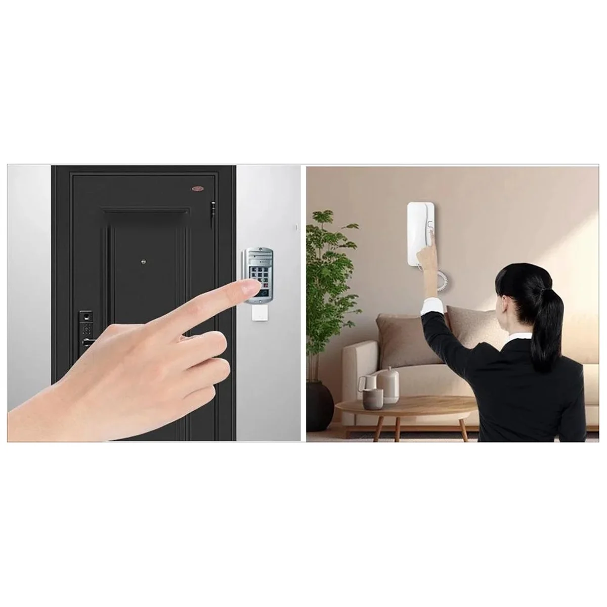 Doorbells 2 Wire Audio Phone Without Outdoor Station Electronic Intercom Apartment Building Door Handset