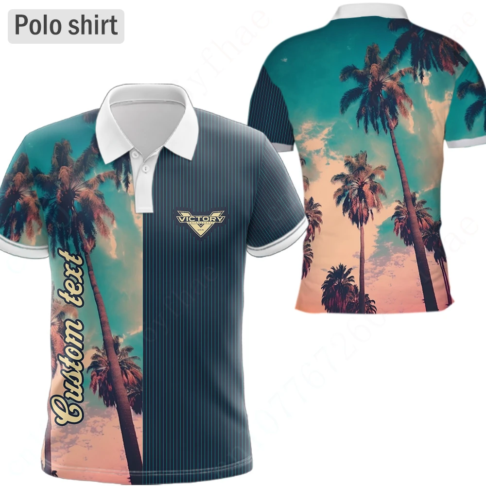 Victory Clothing camiseta de Anime para hombre, Polo Unisex, blusas informales transpirables, Top de manga corta, ropa de Golf Harajuku