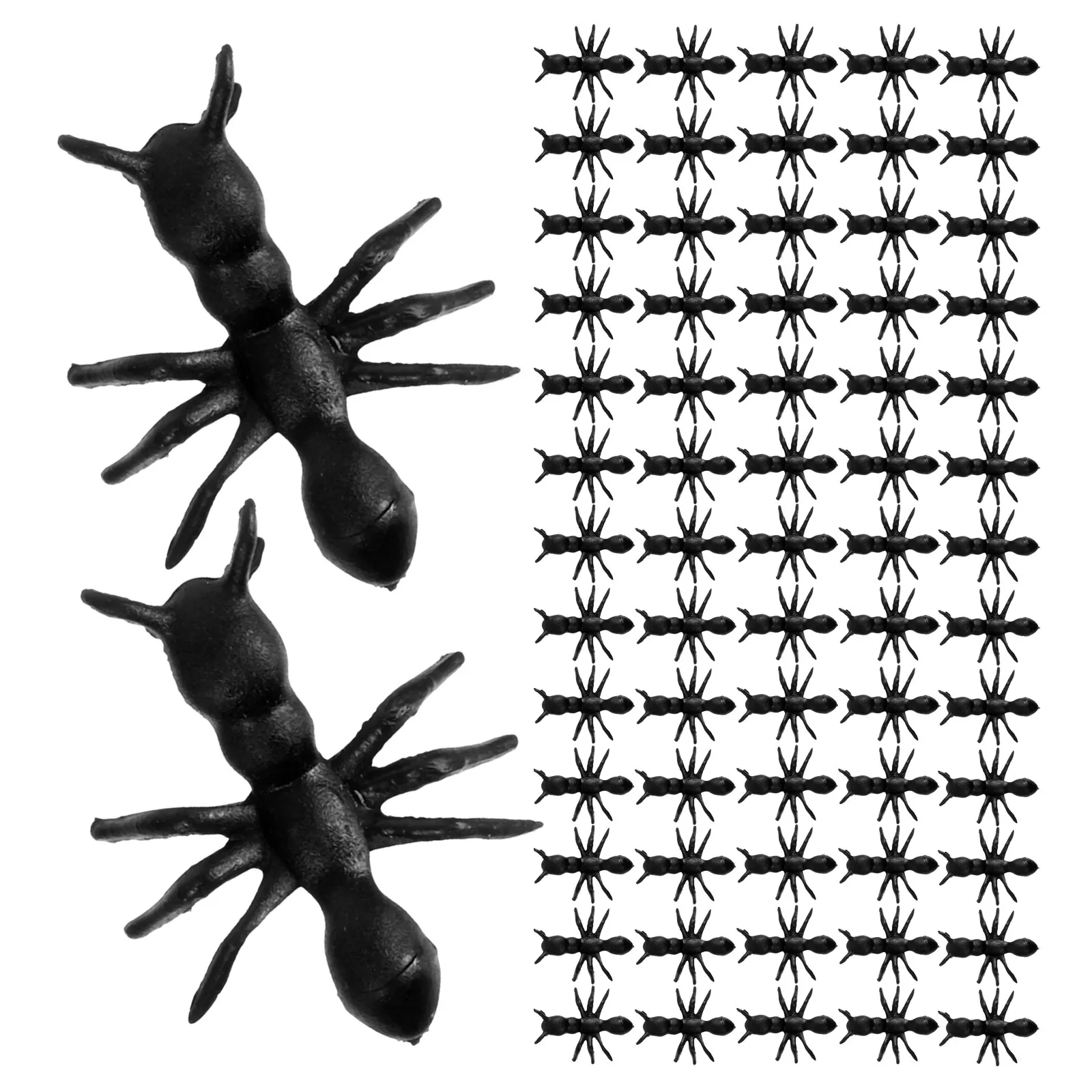 

500pcs 2 Bags Realistic Insect Fake Ants Prank Decorations For Halloween Party Favors Plastic Ants Trick Props Simulation Bugs