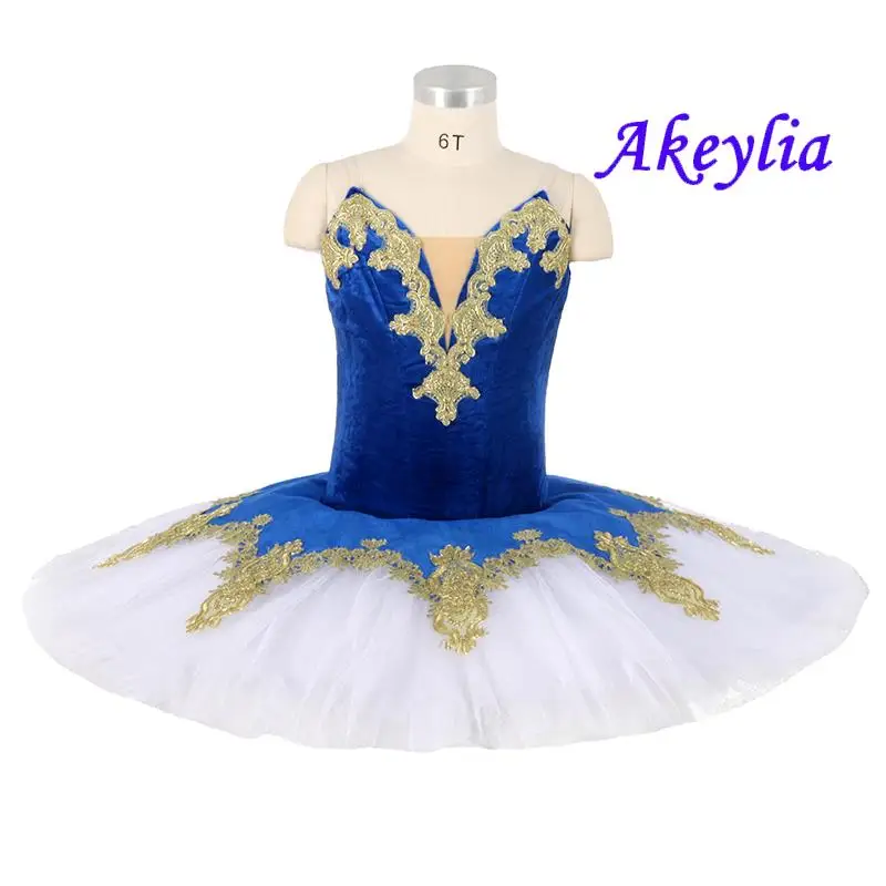 

Royal blue white Professional Platter Tutu velvet Girls Pancake Tutu sky blue Pink Classical Ballet Tutu Women performance 19006