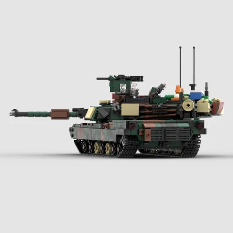 MOC 빌딩 블록 M1A2 Abrams SEP V2 모델 DIY 벽돌 조립 군사 교육 크리 에이 티브 컬렉션 장난감 선물