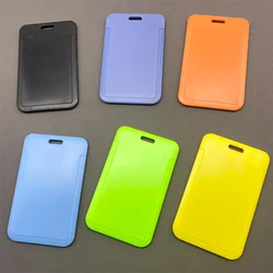 Slide Card Cover Holder Bag New Plastic Fashion Student Bus ID Business Card Pouch Women Men ID Credit Card Holder Wallet Pouch