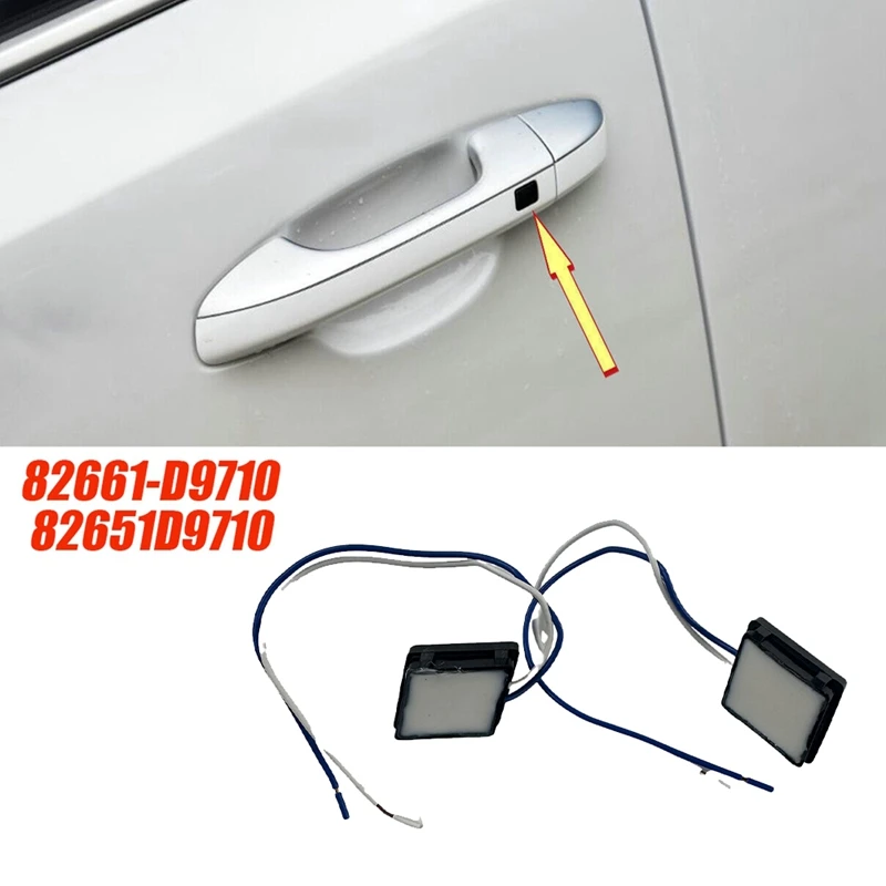 1Pair Front Door Smart Handle Button 82661-D9710 82651D9710 for Kia Sportage 2016-2021 Outside Puller Small Switch