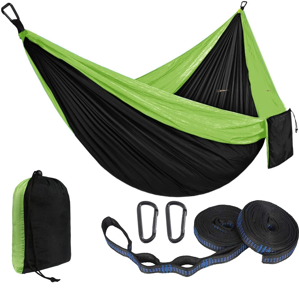 Outdoor Nylon Parachute Cloth Hammock Single/double Seat, Load-bearing 200kg, Camping, Hiking, Riding, Indoor Leisure Hanging Ch