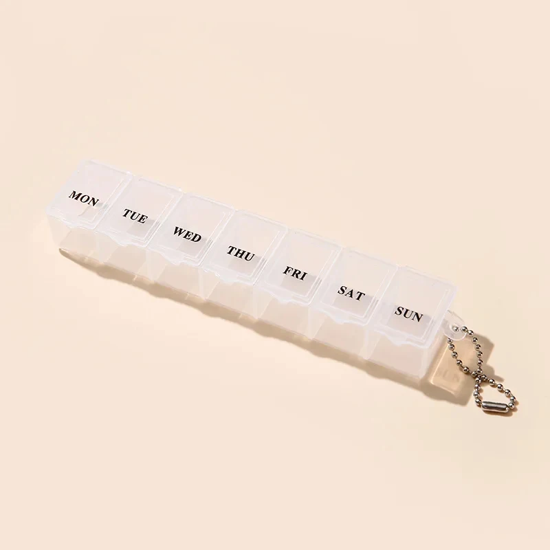 1/2/3/4Pcs New Weekly Mini Pill Medicine Box Tablet Holder Storage Organizer Container 7 Grids  Independent Lattice Hot